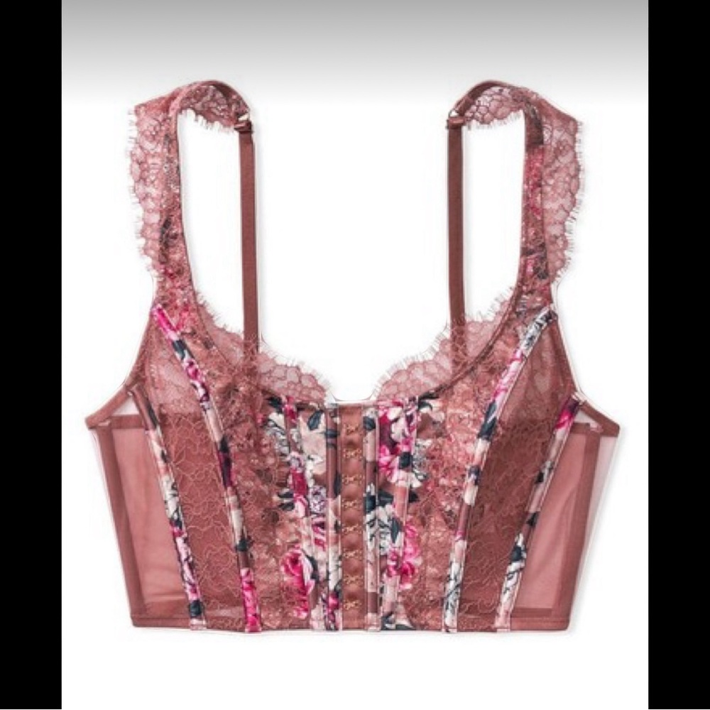 victorias secret pink dream angels unlined corset top bra size xs